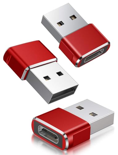 BASESAILOR Adaptateur USB vers USB C 3 Pack,Type C Femelle vers USB A Mâle Convertisseur Chargeur pour iPhone 16 15 14 13 12 11 Pro Max Mini,AirPods,iPad 10 Air 4 5,6 7,Samsung A73 A72 A71 A55 A54 A53