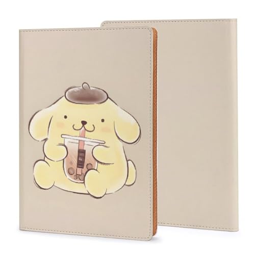 ポムポムプリン ノートカバー 20.7×14.2×1cmサイズ PU 手帳カバー メモ帳カバー PUレザー 軽量 かわいい