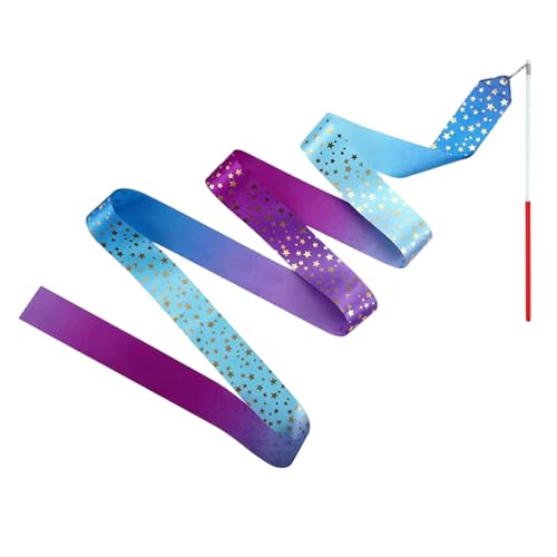 Cinta De Danza - Guirnaldas De De Gradiente Colorido Y Plegable,Accesorios De Juego De Gimnasia Rítmica | Para Y Aulas Y Baile Artístico Y Entrenamiento Y Juegos De Fitness