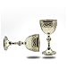 Gold-Plated Brass Chalice Cup – Elegant Wine Goblet, Medieval Chalice Goblet for Parties – Golden Goblets, Brass Glass, Perfect Gold Chalice for Special Occasions and Decor 210 ml capacity 18 Cms