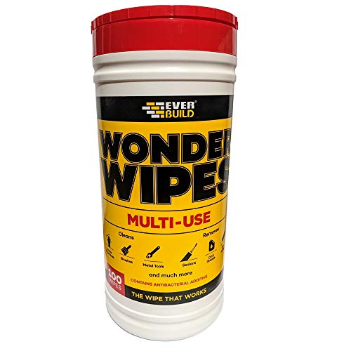 12 x Everbuild Wonder Wipes Multi Purpose Trade Tub cleans just about anything from hands