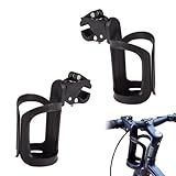 Stroller Cup Holder 2-Pack, 360° Rotating Drink Bottle Cage for Prams Wheelchairs Bikes with Universal 0.55-1.7in Clamp
