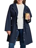 Kikibell Plus Size Rain Jacket for Women