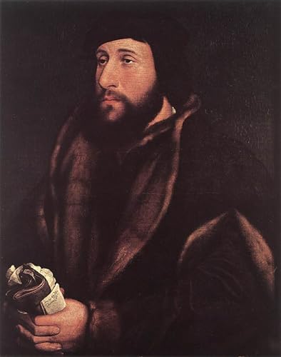 Tableau impressions d'art mural Hans Holbein portrait d'homme vintage 60x90cm