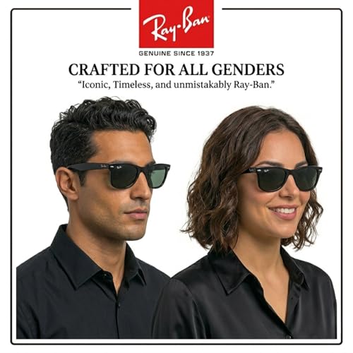 Image of Ray-Ban RB2140 ORIGINAL WAYFARER CLASSIC Square Shape Sunglasses for Men & Women with Official Eyewear Kit