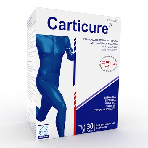 Alivia la inflamación y regenera tus articulaciones con Carticure. Contiene condroitín y glucosamina para mejorar el cartílago. Potencia tu tejido conectivo con vitamina C y manganeso. Ideal para artrosis y prevención de lesiones.