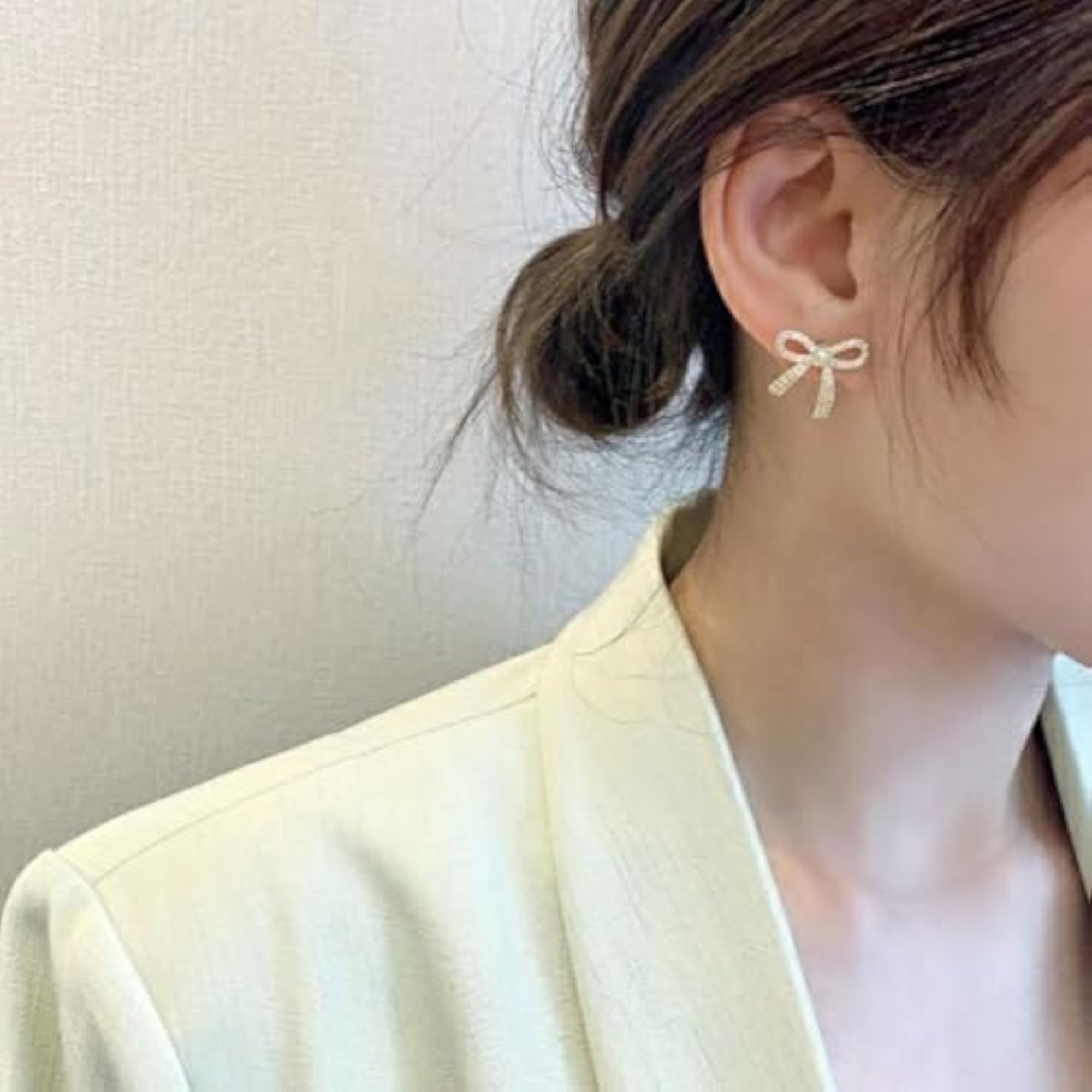 Fashion Shimmering Bow Bliss Earrings