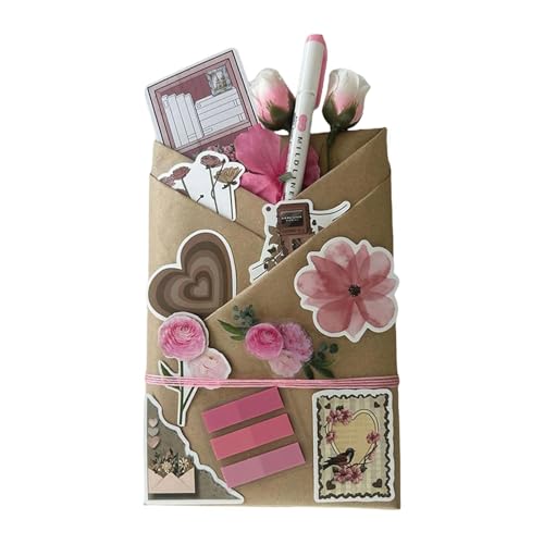 DuskHaven Appuntamento con Un Libro, Libro Giallo, Leggero, Design Vintage, Regali Romantici a Tema Libri, Adesivi a Tema Libri per Donne, Agenda Giornaliera, Rosa