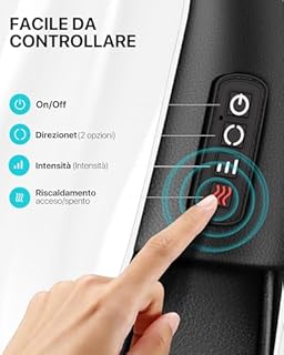 ALLJOY Massaggiatore Cervicale, Massaggiatore per Collo e Spalle con Riscaldamento, Massaggio Shiatsu Elettrico Schiena 3D Tre Velocità Regolabili,Regalo per Uomo Donna,Nero