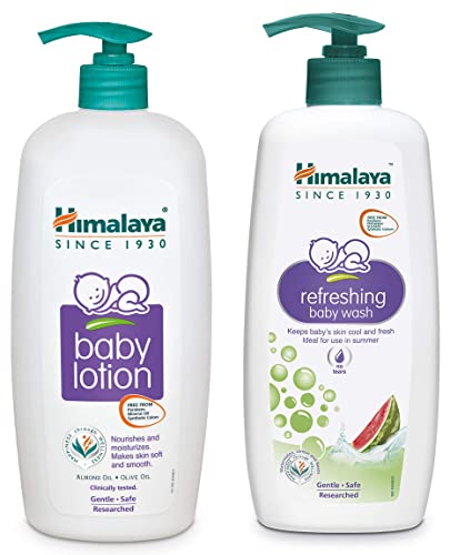 Image of Himalaya Baby Lotion 700ml & Himalaya Refreshing Baby Wash 400 ml