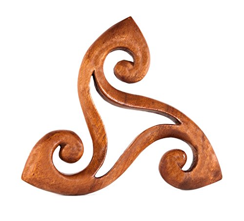 Windalf Triskele Celtic Art mural décoratif en bois fait main 19 cm Cover