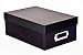 Decorative Photo Storage Box with lid and Label (Black)