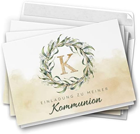 15 Einladungskarten Konfirmation Karte A6 Mit Umschlag Motiv Blau Fisch Jungen E - Foto 2