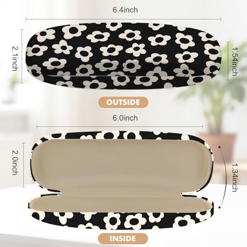 Image of Glasses Case Hard Shell,Portable Protective Eyeglasses Case, Eyeglass Holder Box with Cleaning Cloth,for Women Men