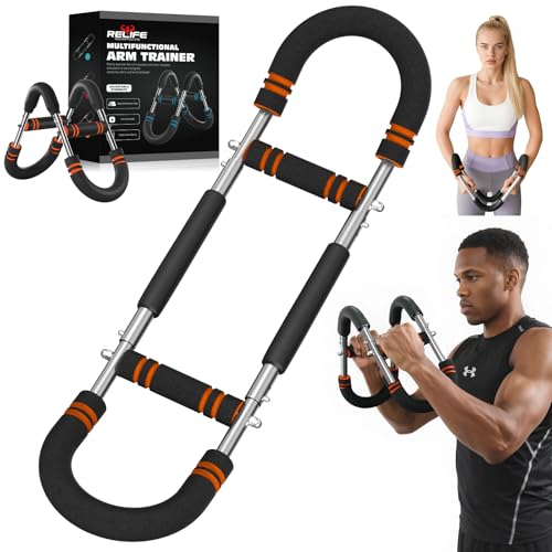 Relife Twister Arm Trainer,40-130lbs Arm Trainer for Forearms & Chest Muscle Training Workout,Adjustable Spring Resistance Chest Exercise, Portable Home Gym Strength Equipment for Men & Wome