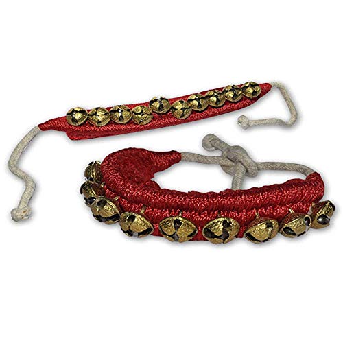 Sharvgun Ghungroo Kathak (16 No Ghungroo) (1) One Line Pair Ghungroo Big Dancing Bells Handmade Indian Classical Dance Bharatnatyam Accessories Red ghungroo anklet ghungroo bells
