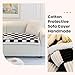 RUYICZB Dog Funny Couch Cover Magic Sofa Garden Cotton Protective Pet Couch Cover Cream-Coloured Large Plaid Square Pet Mat Bed Couch Cover,Coffee,45x45cm/17.7x17.7in