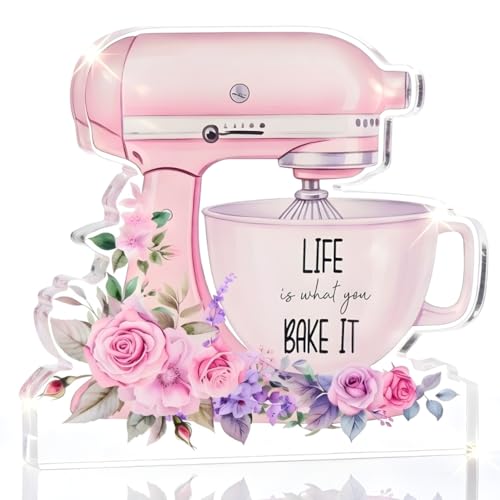 Gifts for Baking Lovers, Plaque Sign Baking Accessories Gifts for Bakers, Cute Kitchen Gift for Women Baker Friends Coworker Mom Sister, Inspirational Home Decorative Signs, Kitchen Decor Desk Decor