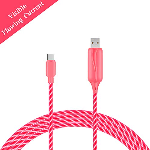 iChase USB Type C Cable,Advanced Current Visible Flowing Light Up Led Fast Charging