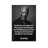 American Actors Morgan Freeman Black And White Quote Poster Canvas Wall Art Posters For Room Aesthetic And Decor 3 Poster For Bedroom Living Room Bathroom Kitchen Office Decor 12x18inch(30x45cm) Unfra