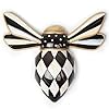 Mackenzie childs bee hanging bee decoration black and white courtly check  urban country home decor