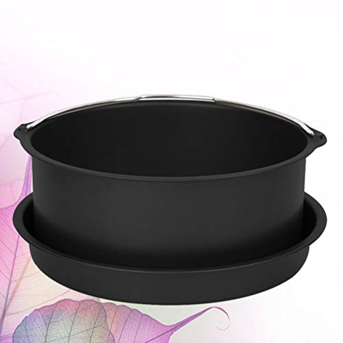 Frigideira de ar Doitool, 2 peças, de aço carbono, barril de pizza, frigideira, bandeja antiaderente