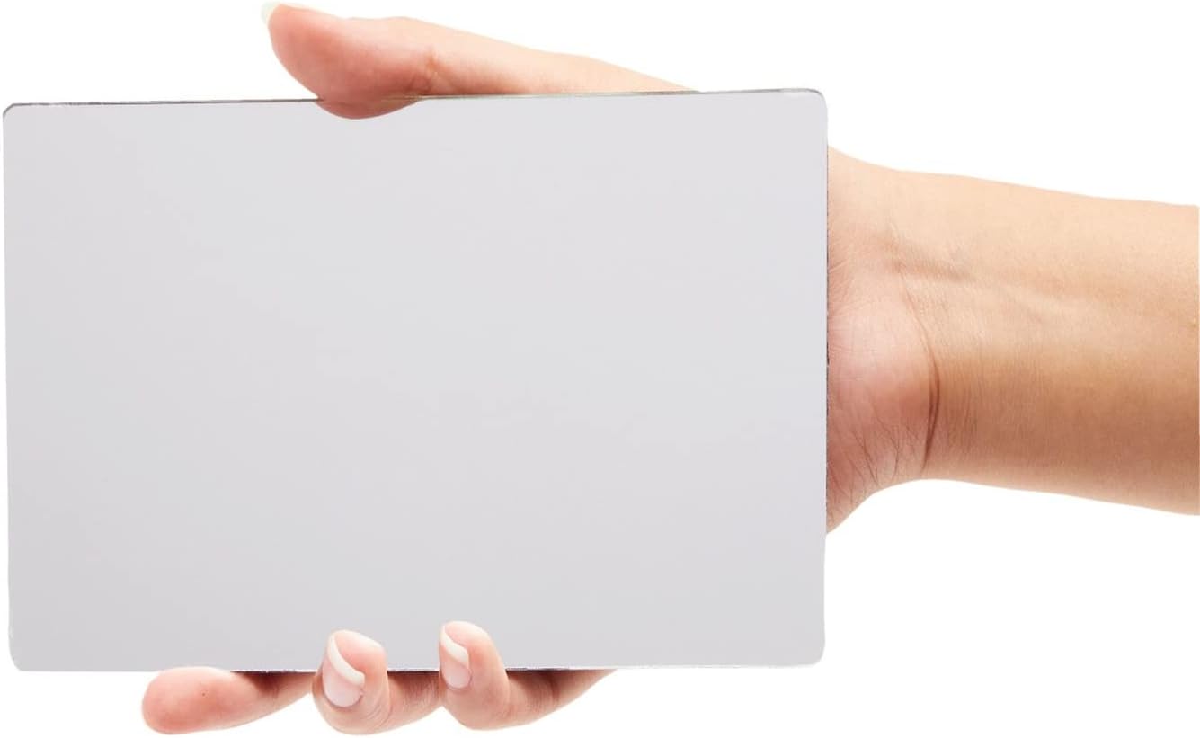 2 Pack Rectangular Magnetic Locker Mirror with Rounded Corners, Personal Makeup Mirror for School, Bathroom, Gym, Refrigerator, Office, Workshop Toolbox, Ferrous Metal Surface (4 x 6 Inches)