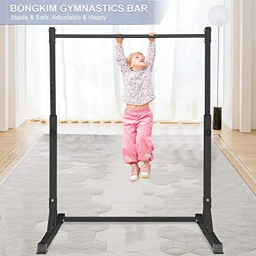 Bongkim Gymnastics Bar For Kids,Adjustable Height Gymnastic Horizontal Bars,Folding Gymnastics Equipment Junior Training Bar For Home Using,Stable Kids Training Bar For Children (Black) #TOP1