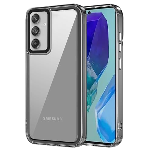 Image of amazon basics Back Case Cover for Samsung Galaxy F55 5G | Compatible for Samsung Galaxy F55 5G Back Cover | Case Cover with Camera Protection | (TPU + PC | Translucent Black)