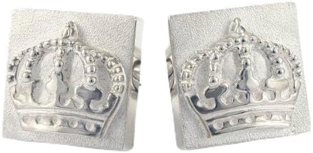Square Crown Cufflinks Sterling Silver