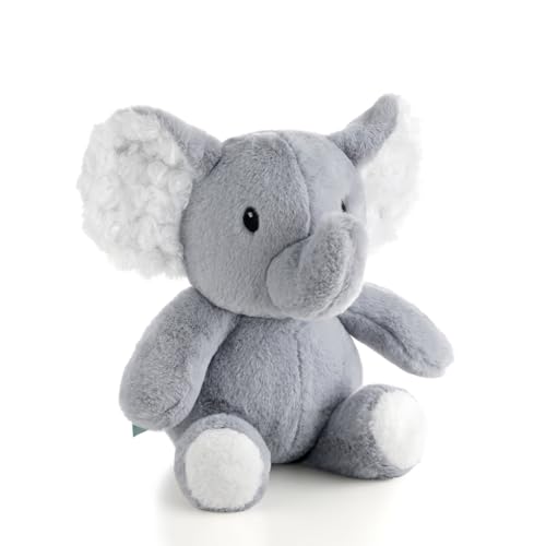 The Peanutshell Plush Elephant Stuffed Animal - 10 inch - Baby Safe - Machine Washable - Soft Elephant Baby Toys, Newborn Infant Toddler, Plushies for Boys Girls, Stuffies, Jungle Safari Nursery