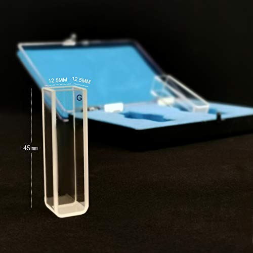 Cubeta de cristal fluorescente de 3,5 ml y paso óptico de 1 cm para fluorómetro 5