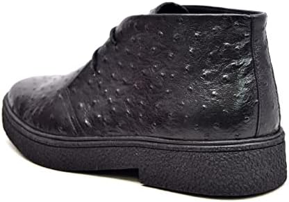 The Original British Walkers Men's Playboy High top Chukka Boot, Black Ostrich, 10 | Image 2