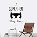 Un Super héros dort ici Batman Stickers muraux vinyle autocollant pour enfants enfants autocollant pépinière chambre décor à la maison