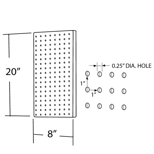 Azar Displays 770820-Blk Pegboard 1-Sided Wall Panel, Black Solid Color, 2-Pack #TOP1
