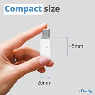 Shelly BLU Gateway | Gateway da Bluetooth a WiFi | Dongle USB-A | Domotica | Compatibile con Alexa e Google Home | App iOS Android | Non è necessario un hub | Senza Fili | Ripetitore WiFi