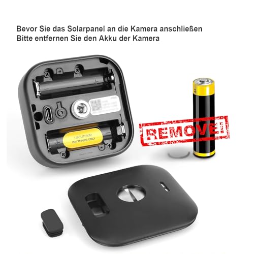 Solarpanel für Blink Kamera, 4W Solarmodul kompatibel mit Blink Outdoor 4 (4th Gen) Kamera, Verstellbarer Halterung, 4m Ladekabel, IP65 Wasserdicht