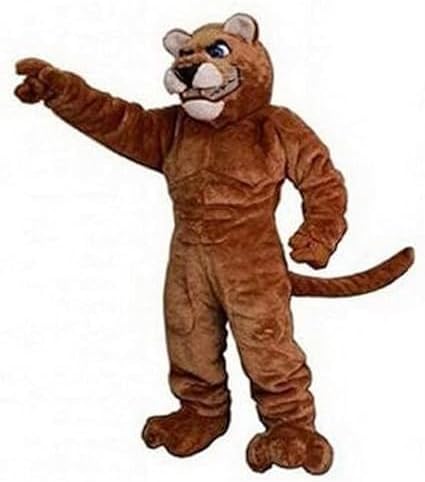 School Cougar Mascot Costumes for Mens & Womens Suit Adult Size Costume & COOLING FAN