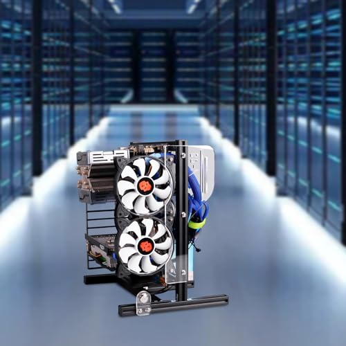 Banco de pruebas PC ATX, bastidor abierto para motherboard de computadora DIY, gabinete abierto para ITX/ATX/MATX, color negro miniatura 7