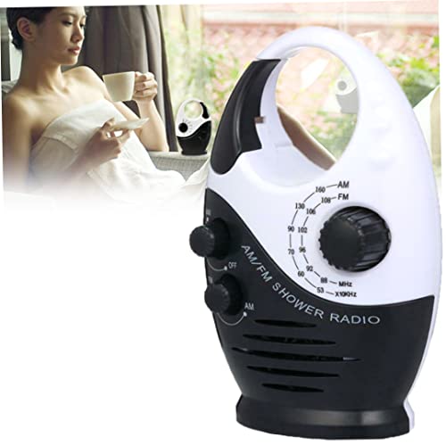 Waterdichte Douche Radio Mini AM/FM Douche Radio Resistent Radio Opknoping Muziek Radio Ingebouwde luidspreker voor badkamer Outdoor gebruik (zwart) Home Garden Utility Tools - Image 3
