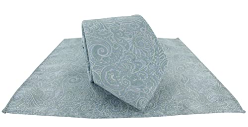 Cravate et carré de poche cachemire pour costume de mariage et grande soirée