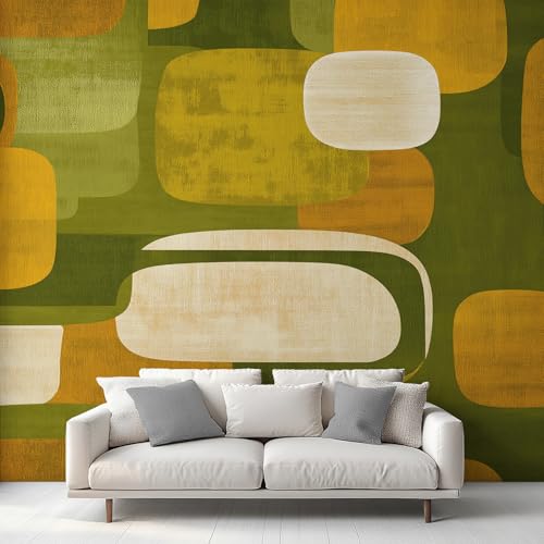 Fresque murale intissé géométrique moderne retro haut de gamme - 2