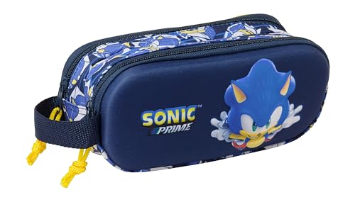 Sonic City - Portatodo Doble 3D, Estuche Infantil, Estuche Niño,