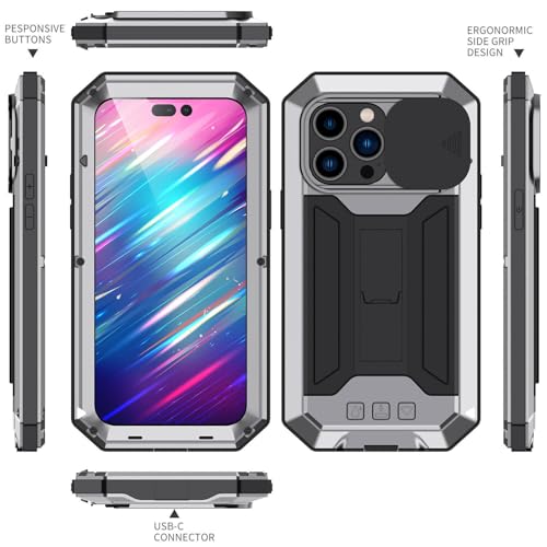 Coque iPhone 13 métal argenté résolvant le problème des chutes et rayures