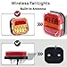 woqpege Trendfetchus Car Led Trailer Lights,Turn/Brake/Running Signal Lights for Truck,Ip67 Waterproof Rechargeable Heavy-Duty Trailer Rear Lights Kit for Trucks,Boat,RV,Vehicle (2 PCS)