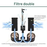 AQQA filtre éponge double 3/5 W avec boules biocéramique photo 2