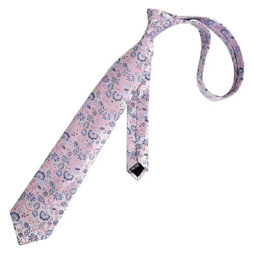 Image of Alizeal Mens 3.15inches Leaf Flower Pattern Tie Set | Floral Pattern Pocket Square Perfect for Fall Winter Business and Holiday Events