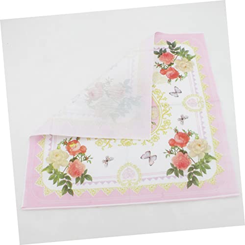 Lurrose 20 Folhas Guardanapos Guardanapo Descartável Guardanapo De Papel Bolinhas Tecido Descartável