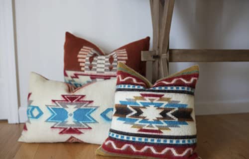 Ecuadane Aztec Throw Pillows Cover Southwestern Boho Design - Southwest Pillows Native American Navajo Throw Pillow Covers - Rustic Decor For Home, Couch, Bed, Camper Van - Antisana Earth 20 X 20 #TOP3