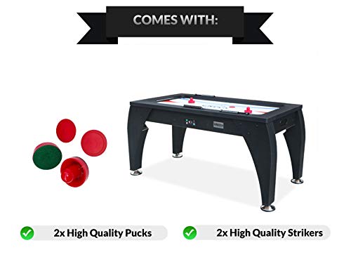 PUCK Sphynx 5-Foot Air Hockey Table (Black) - Thumbnail 6